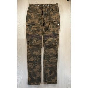 UglyBros Motorpool Cargo Moto Pants Camo Camouflage Biker Jeans Mens 28x32-33